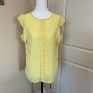 Calliope yellow sleeveless top, large